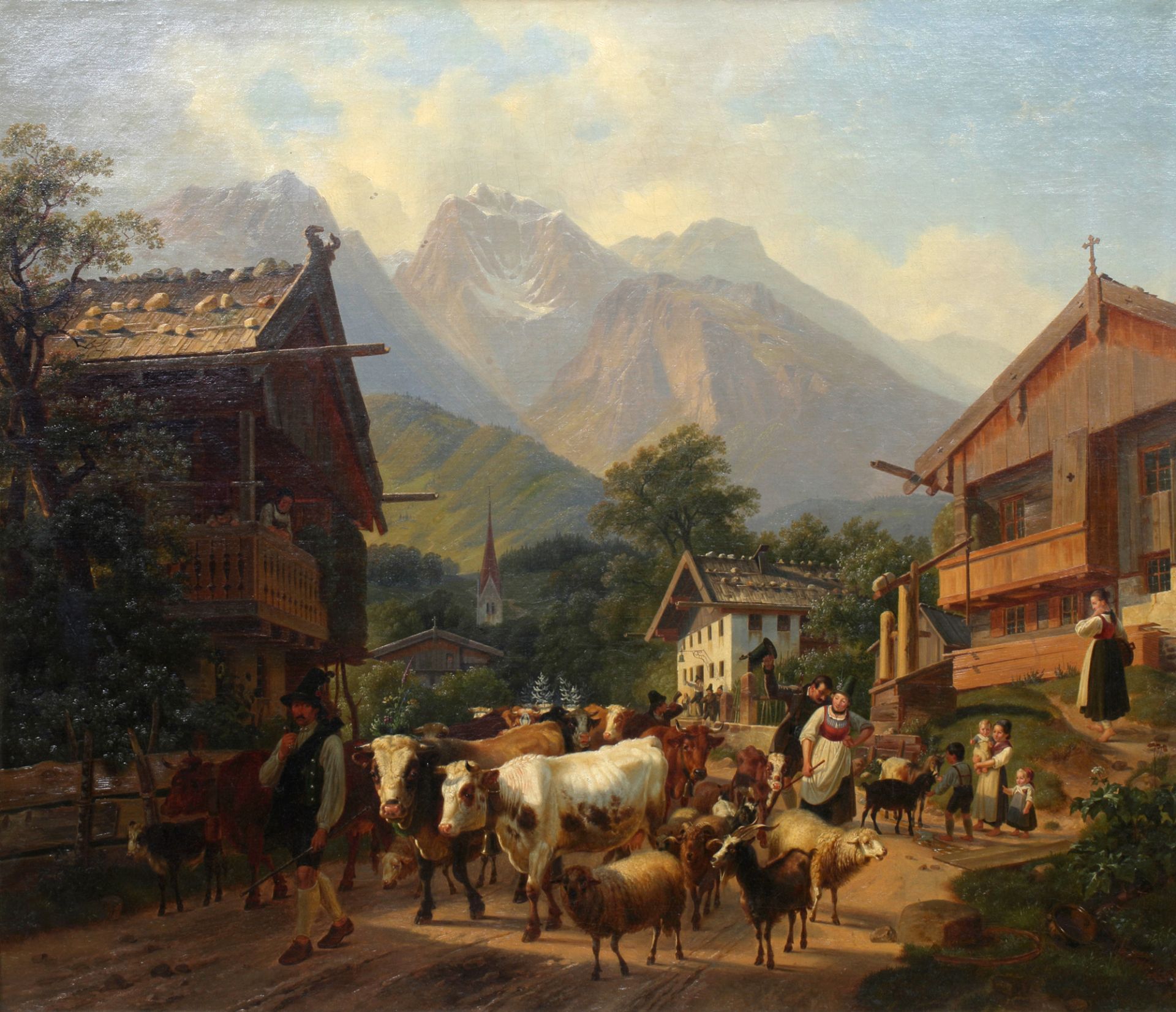 Friedrich Carl Joseph Simmler -Alm-Abtrieb