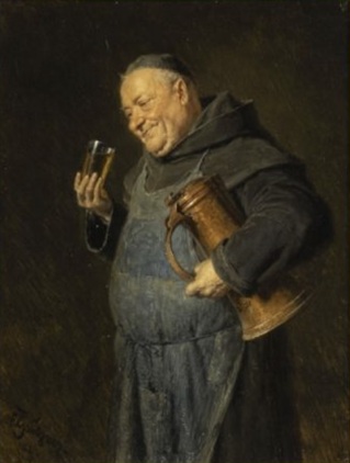 Grützner - Weintrinkender Mönch